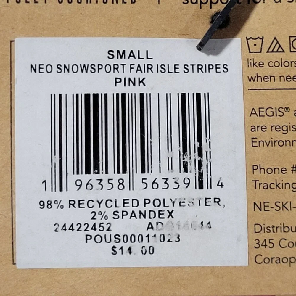 Northeast Outfitters Ski Socks Girls Youth Size 13k-4 Fully Cushioned 2 Pair NEW